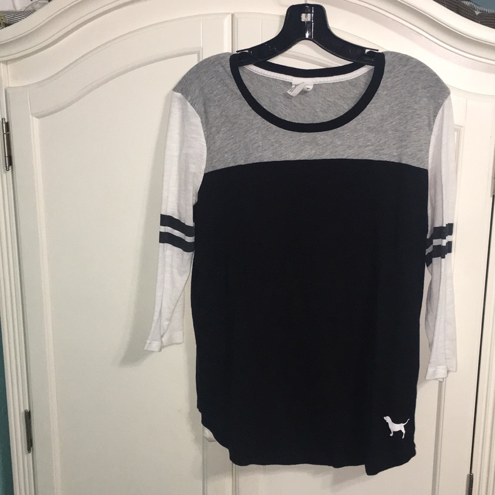 VS Pink three quarter sleeve tee shirt
